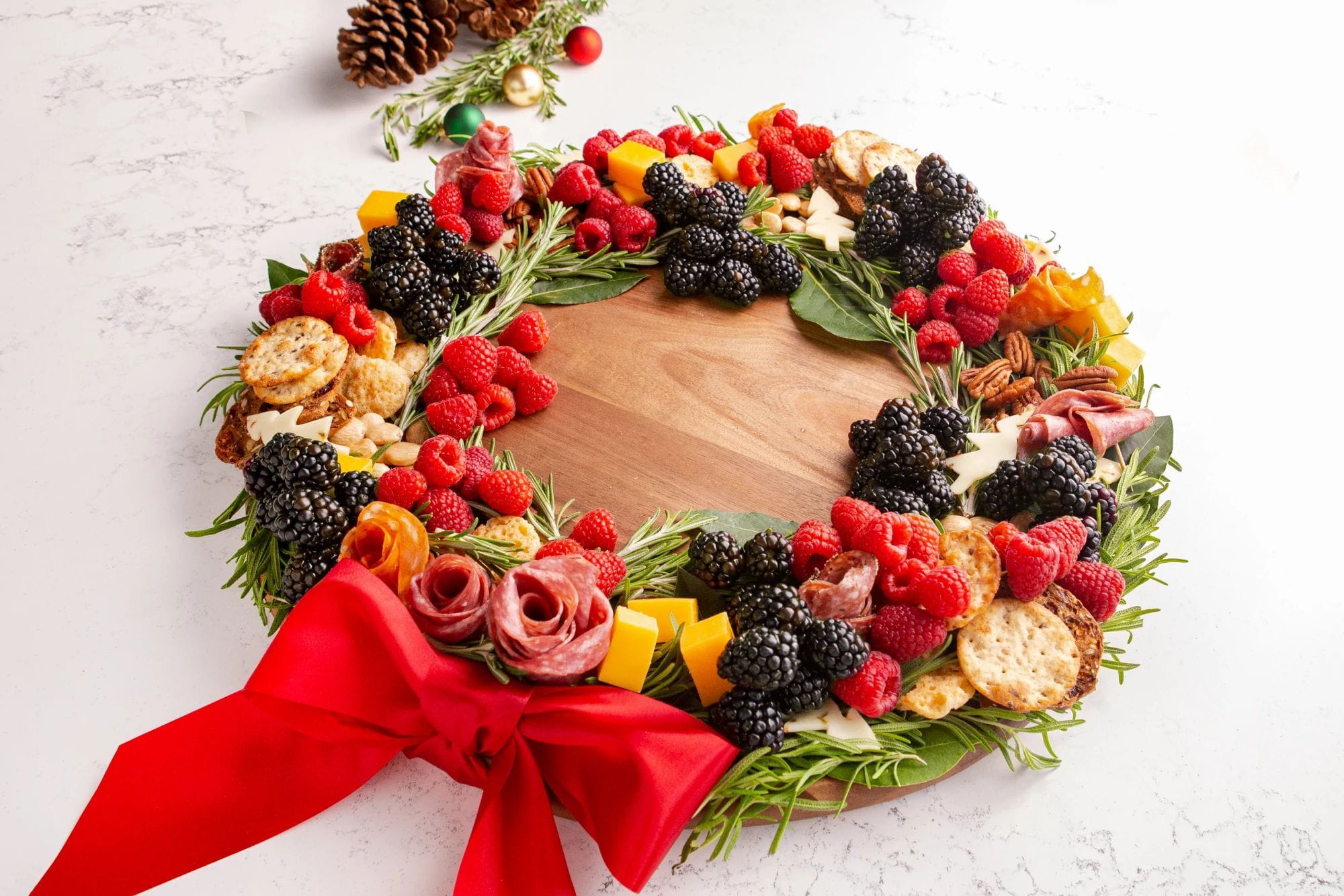 Festive Christmas Wreath Cheese Platter - Perfect for Holiday Parties!