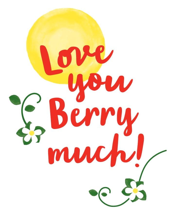 Love you berry much Mother's Day card. 