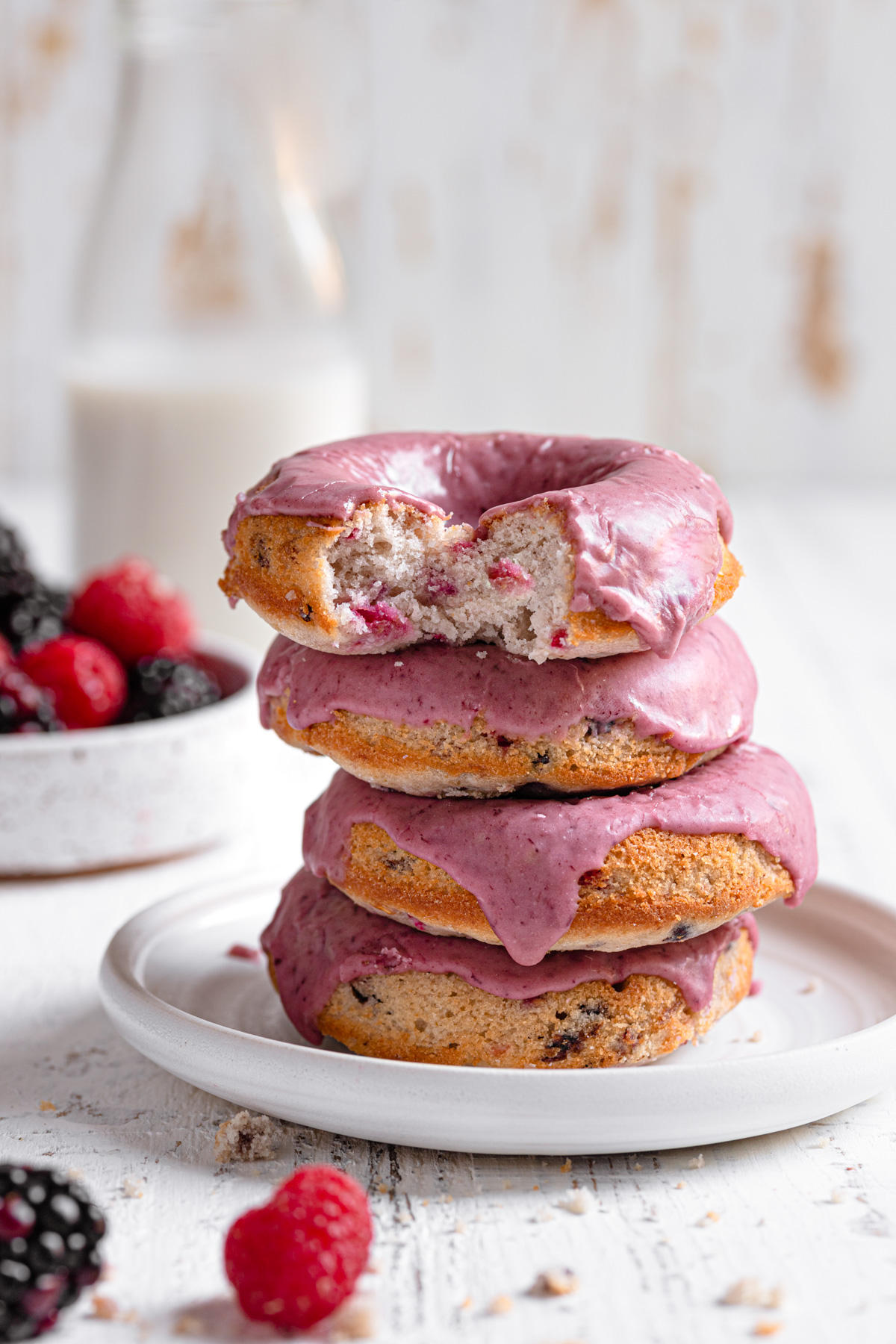 Blackberry and Raspberry Donuts Driscoll's