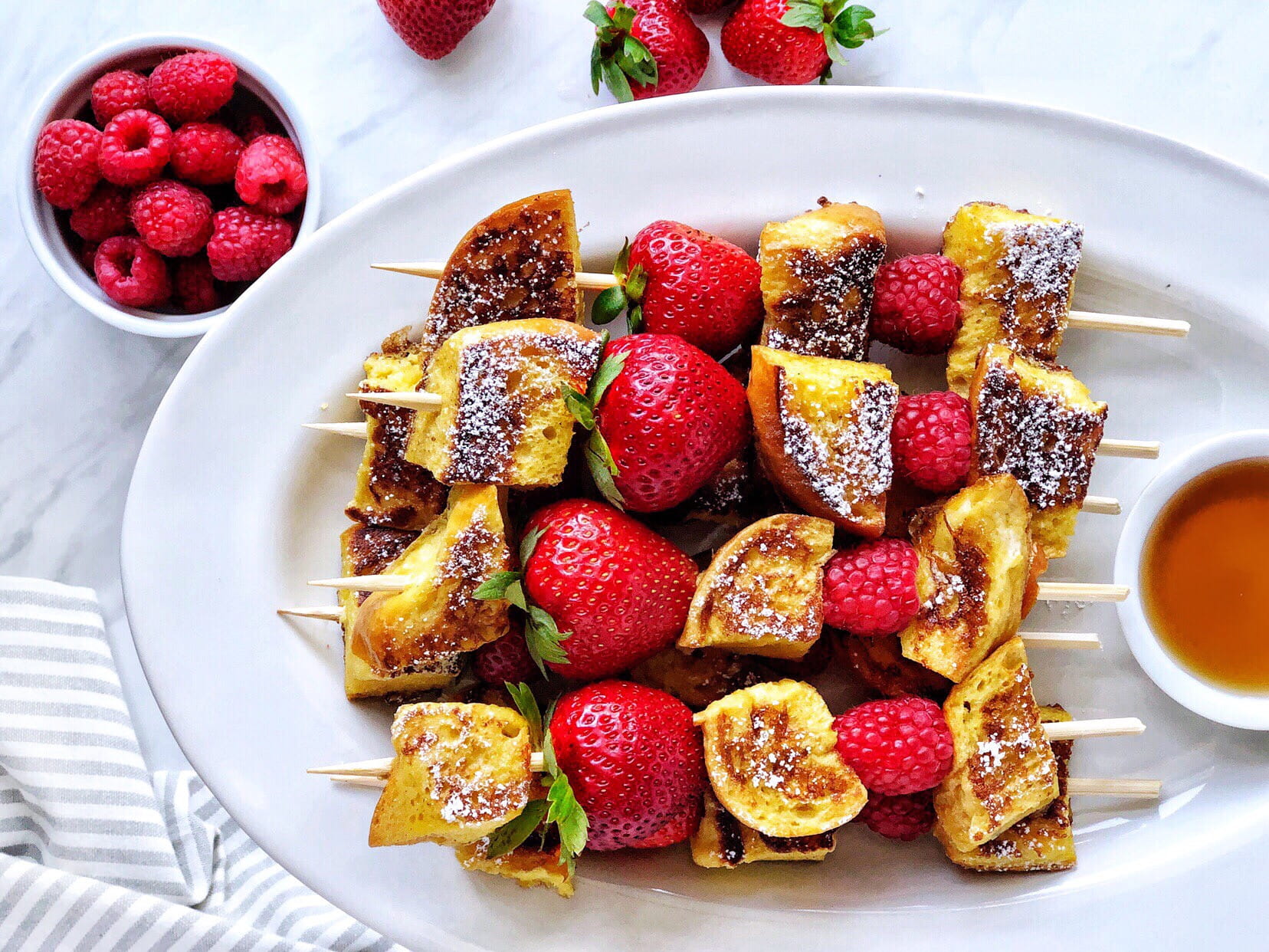 Mixed Berry French Toast Kebabs