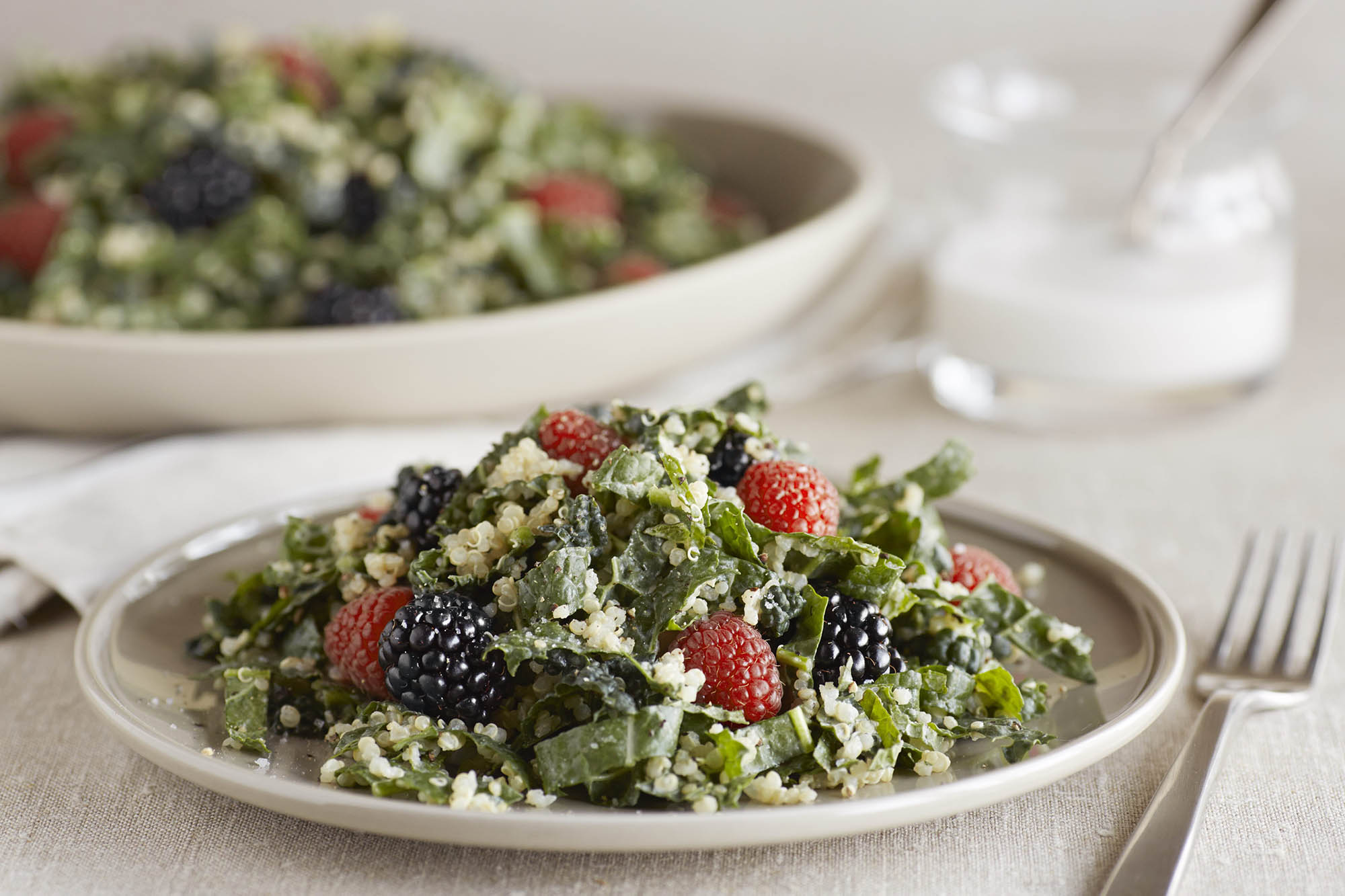 Berry Kale and Quinoa Salad with Lemon Dressing Driscoll's