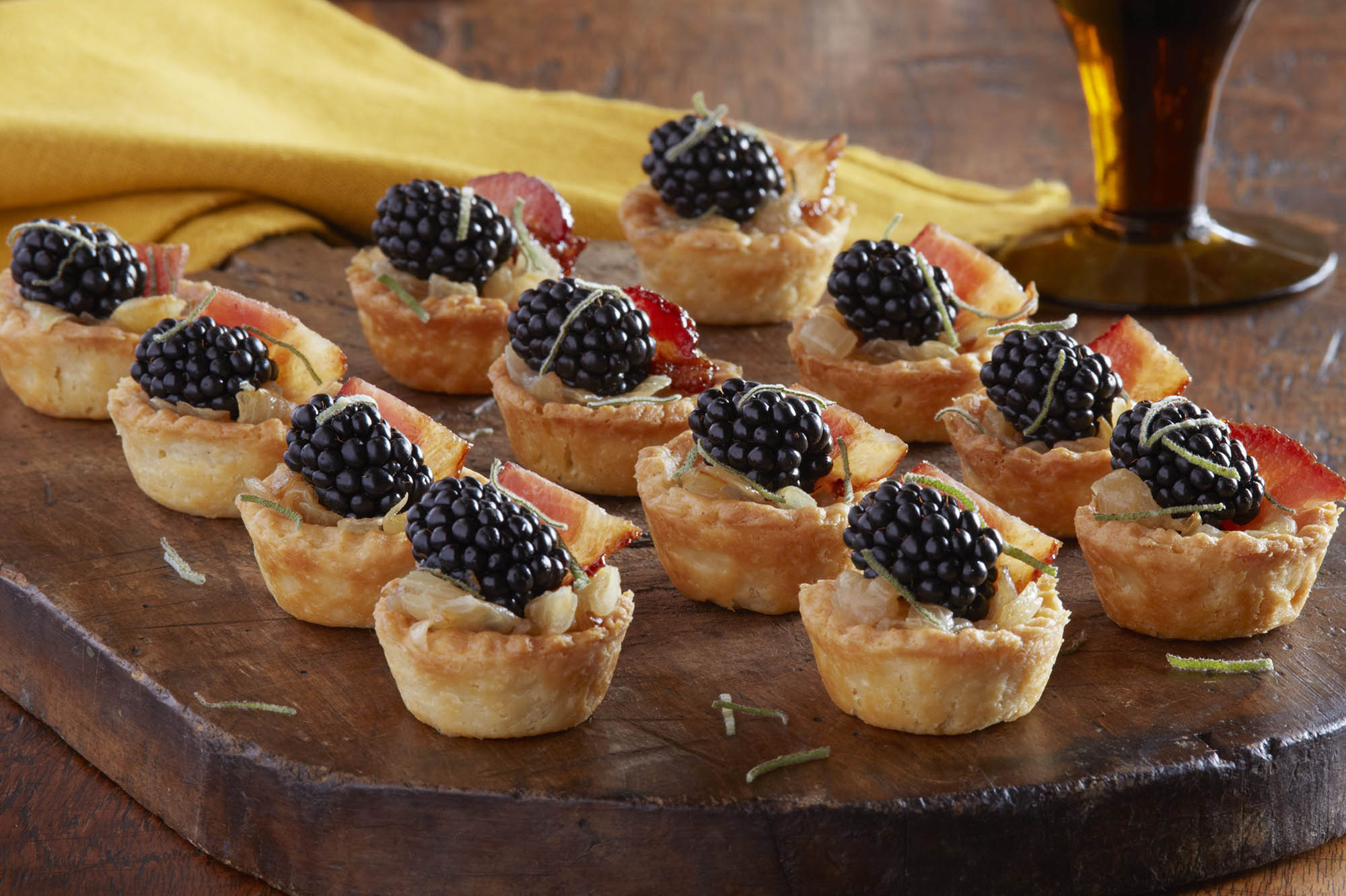 Blackberry And Bacon Caramelized Onion Tartlets | Driscoll's