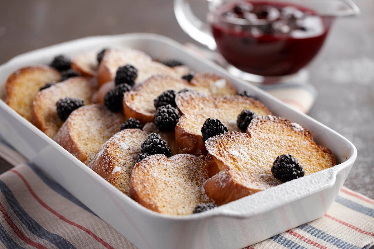 Blackberry Grand Marnier Baked French Toast Souffle