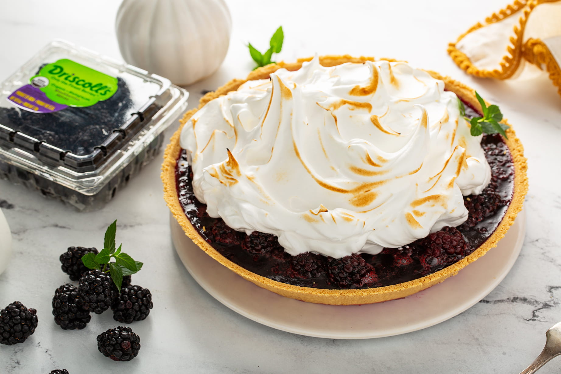 Sweet Blackberry Meringue Pie