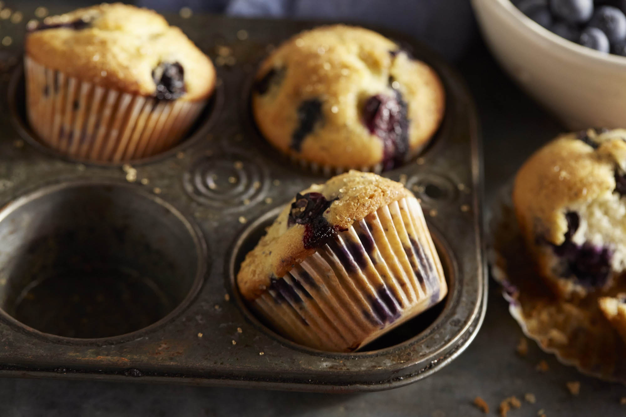Dunrovin Station: Cast Iron Blueberry Muffins
