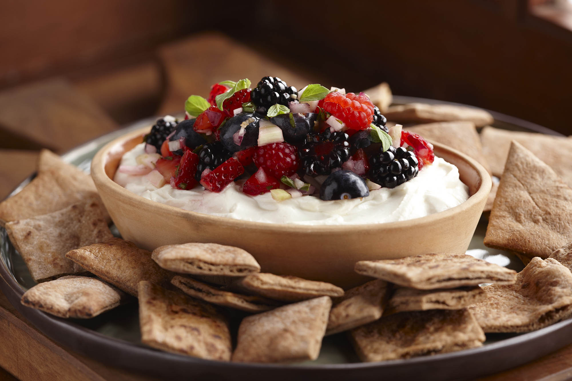 Goat Cheese and Mixed Berry Fondue