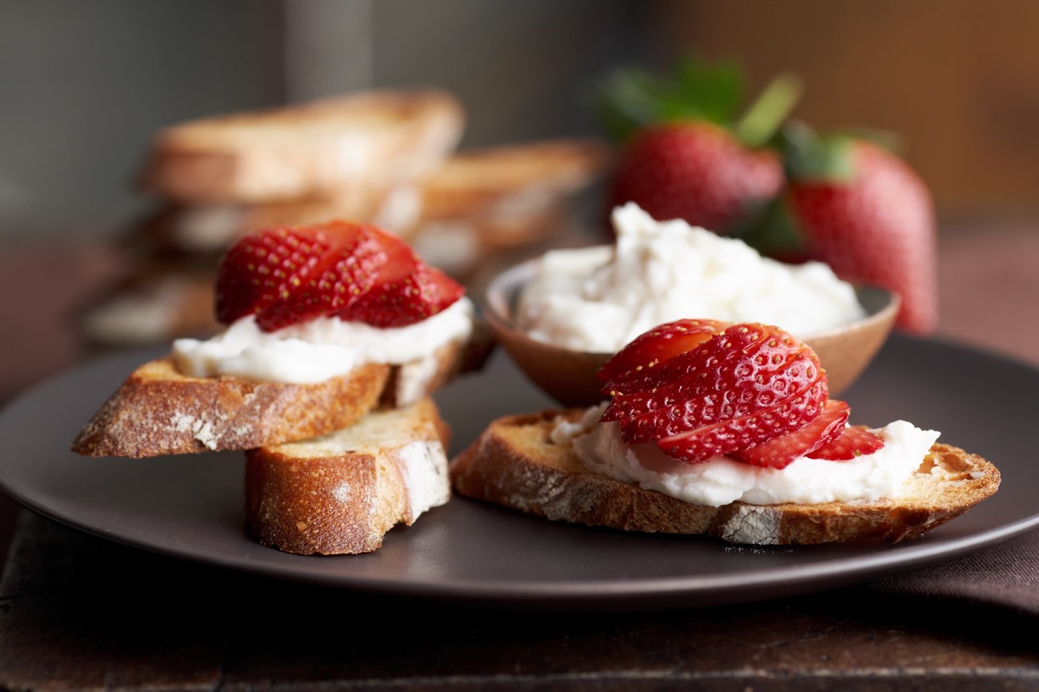 Goat Cheese and Strawberry Bruschetta