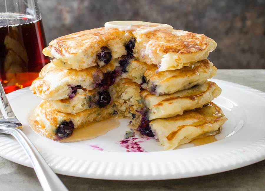 Anytime Fluffy Blueberry Pancakes