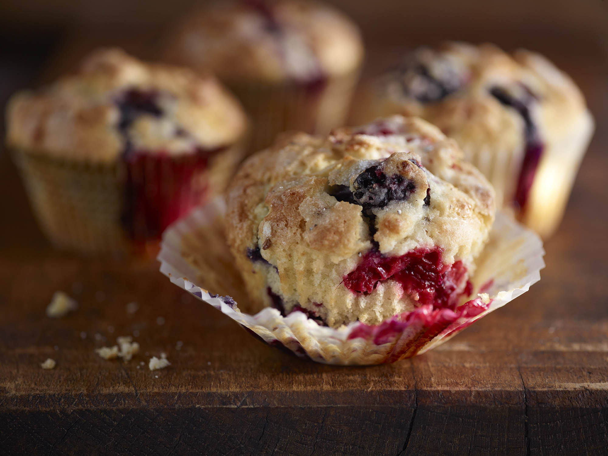 Mixed Berry Buttermilk Muffins