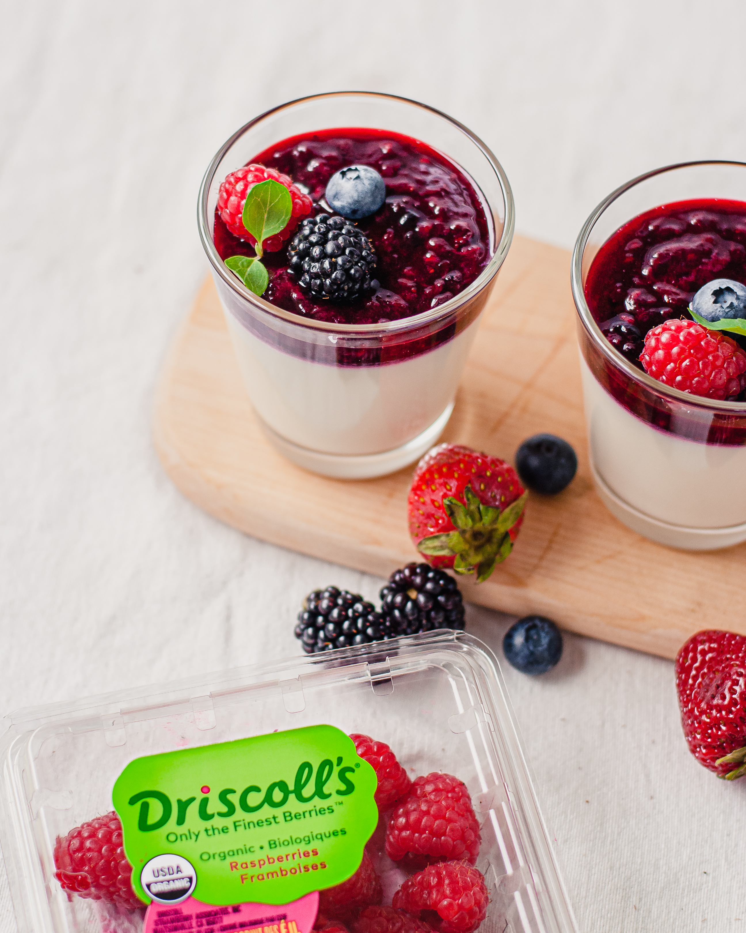 Buttermilk Panna Cotta with Mixed Berry Compote | Driscoll's