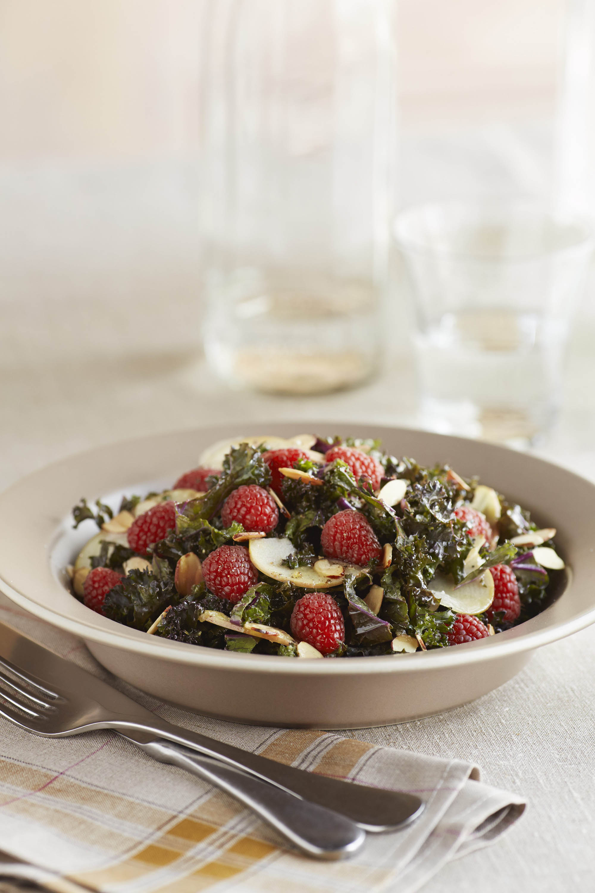 Raspberry Apple Kale Salad with Lemon Vinaigrette Driscoll's