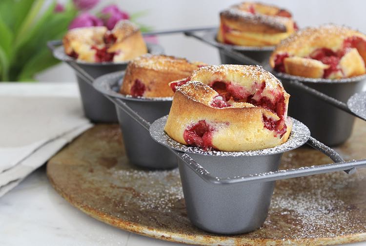 Raspberry Popovers