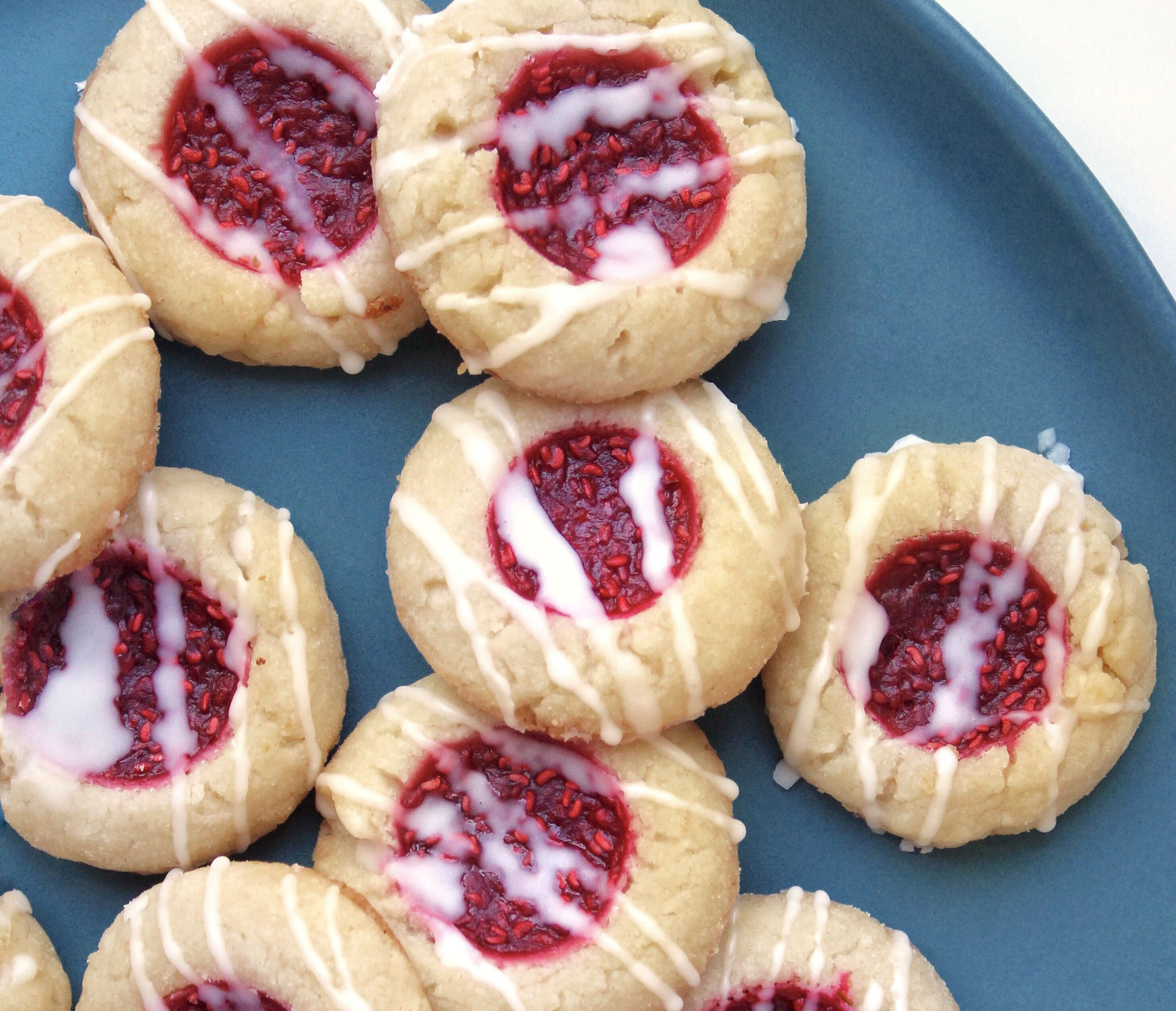 Raspberry Jam Thumbprint Cookies