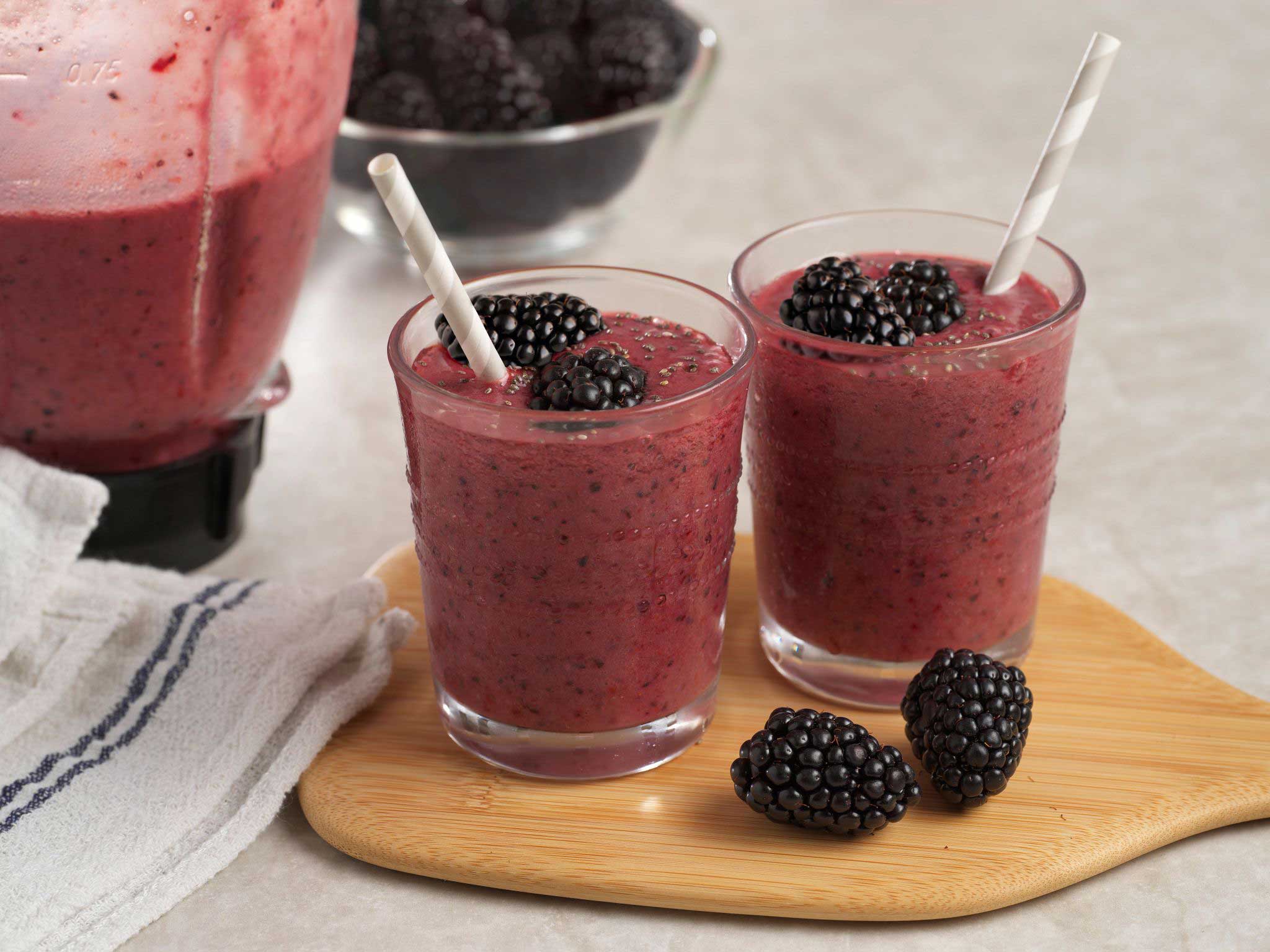 Blackberry and Chia Seed Smoothie