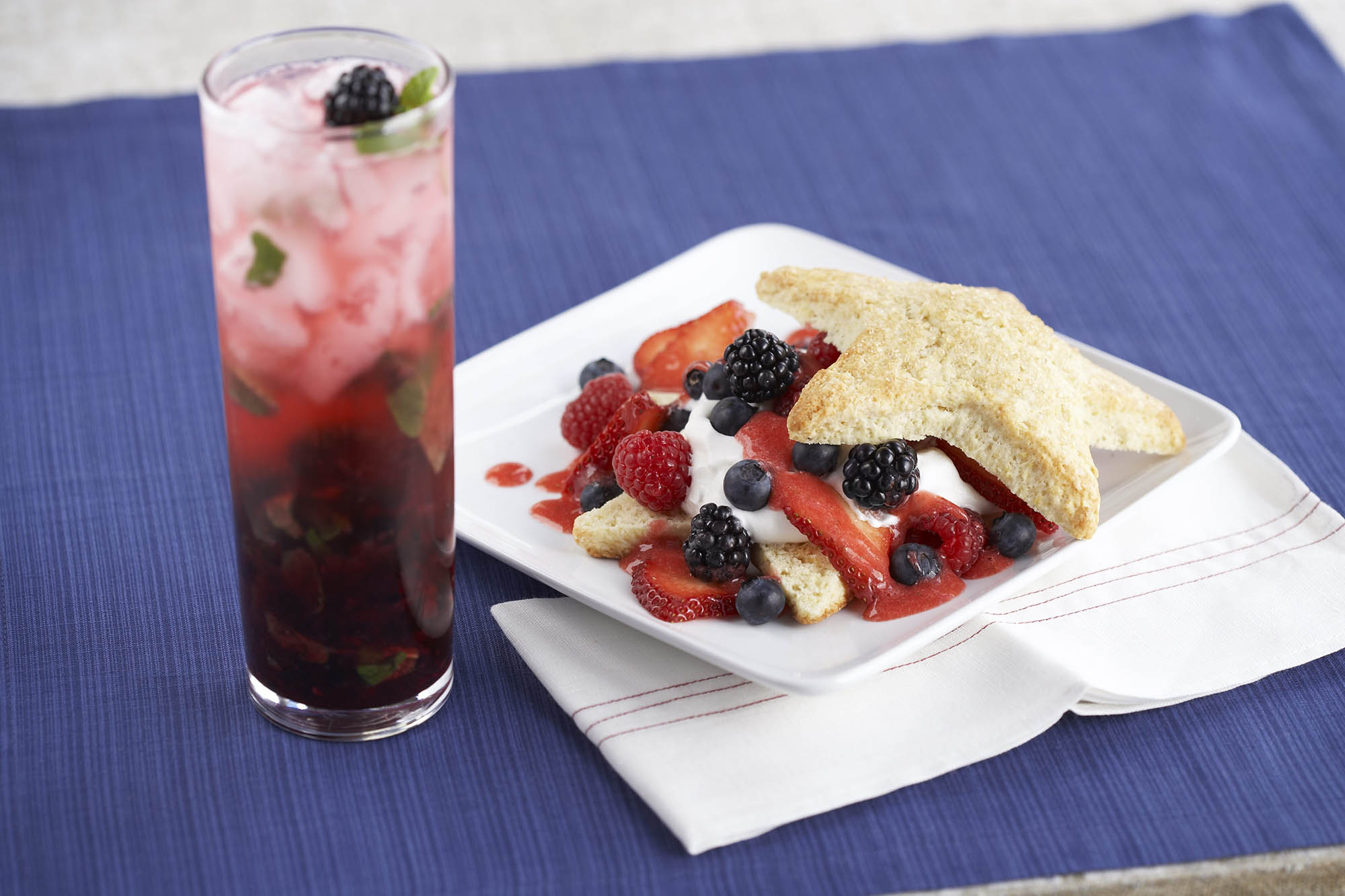 Red White and Blueberry Shortcakes