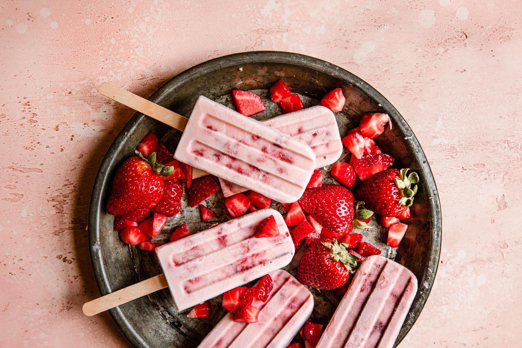 Caramelized Strawberry Creamsicles Easy Homemade Popsicle