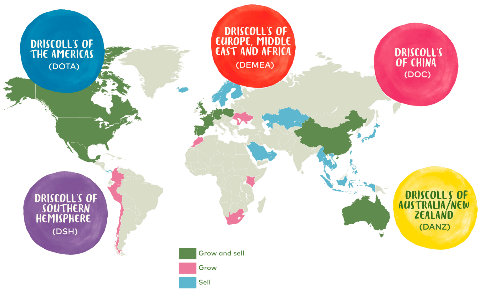 Driscoll’s global footprint