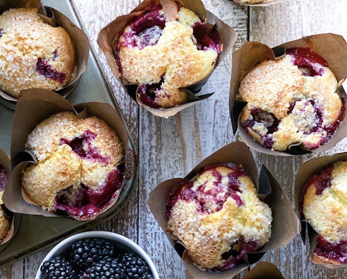 fresh blackberry muffin