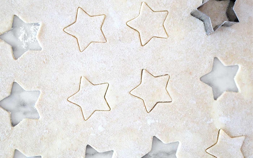 Crust with star cookie cutters